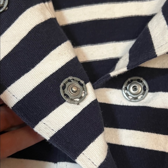 J. Crew Black and White Striped Long Sleeve Top - Picture 5 of 5